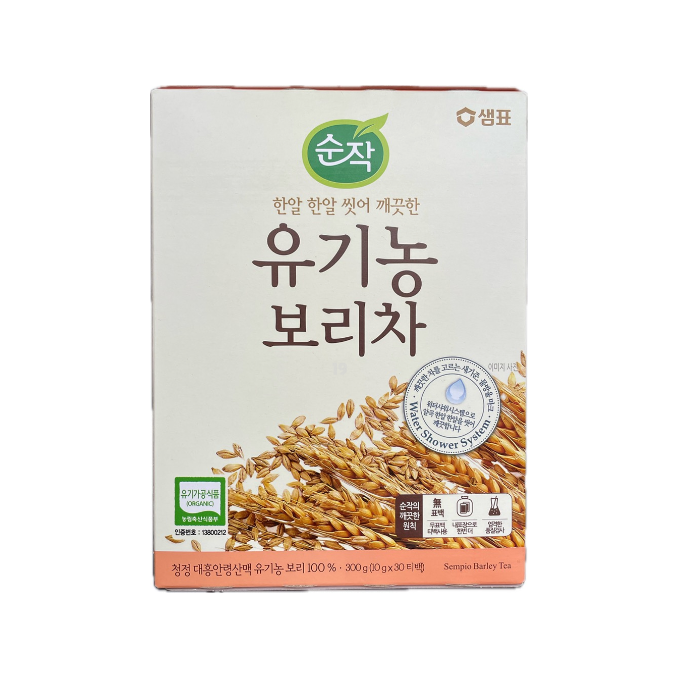 Sempio有机大麦茶 (30包/盒) Sempio Organic Barley Tea 300G(30T)(샘표 순작 유기농 보리차 300G(30T))