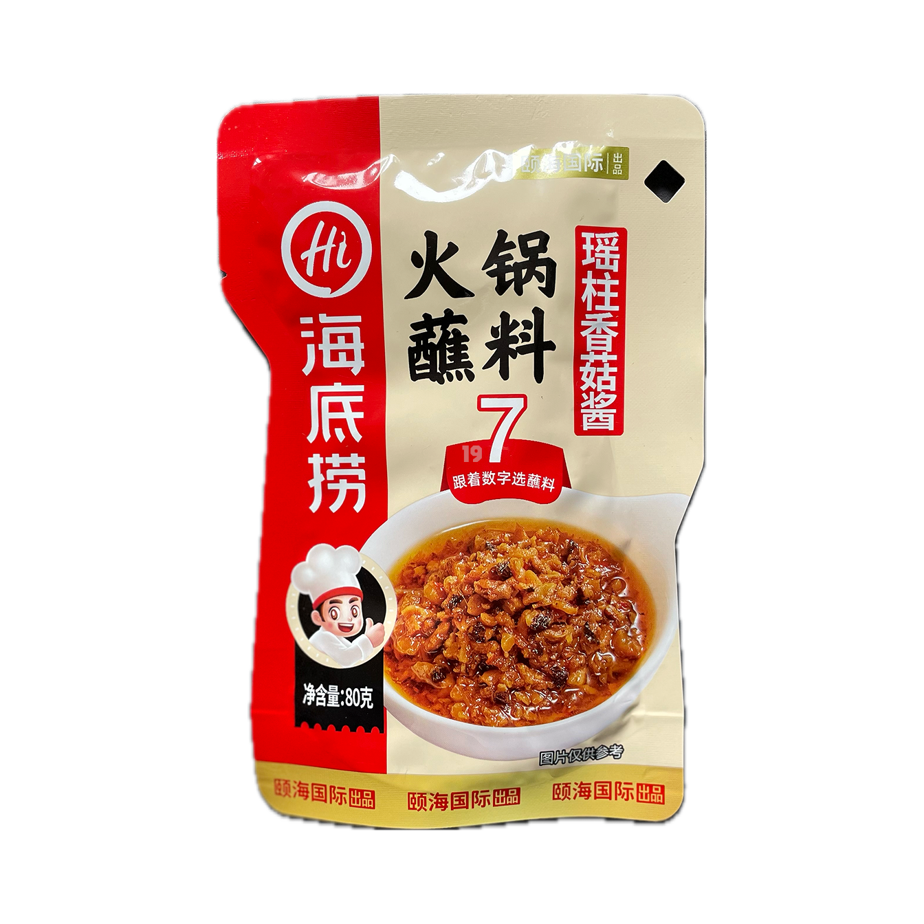 海底捞火锅蘸料 - 瑶柱香菇酱(袋装)80g