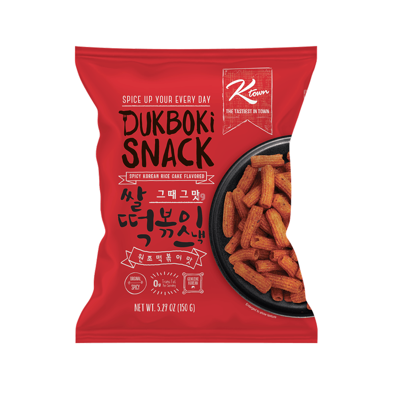 K-Town 炒年糕零食(辣炒年糕味)K-Town Tteokbokki(Spicy Rice Cake Flavoured) Snack K-TOWN 떡볶이스낵