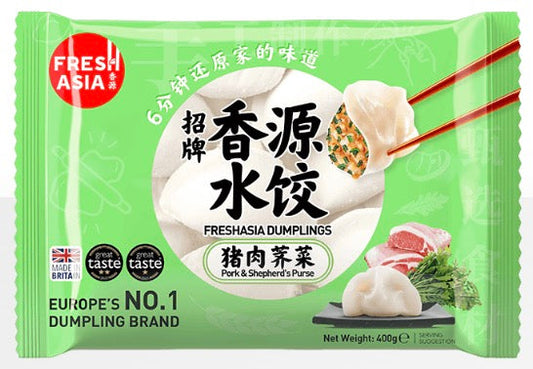 香源猪肉荠菜水饺FRESHASIA Pork & Shepherd's Purse Dumplings