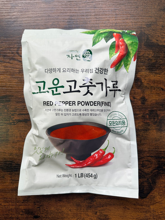 韩国红辣椒粉 Jayeonae Red Pepper Powder(Fine) 454G(1LB)(자연애 고운고추가루 454G(1LB))