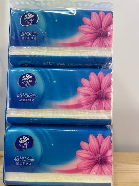 维达抽取式纸面巾3包/提VD Tissue 3 pack