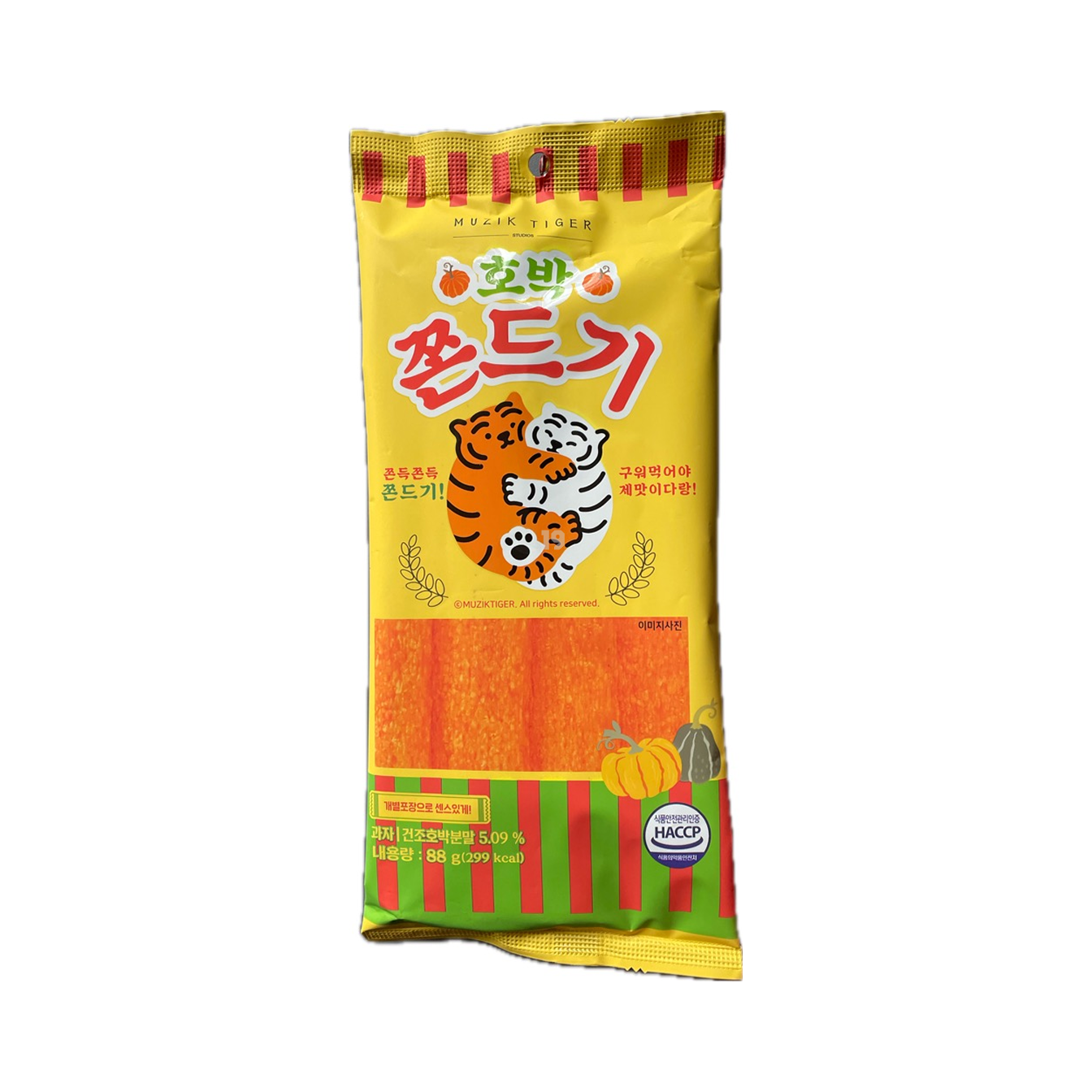 Hyosung咀嚼零食（玉米味）88G Hyosung Chewing Snack(Corn) 88G 효성 무직타이거 옥수수쫀드기 88G