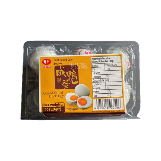 Shen Dan Cooked Salted Duck Egg 408gSD Cooked Salted Duck Egg