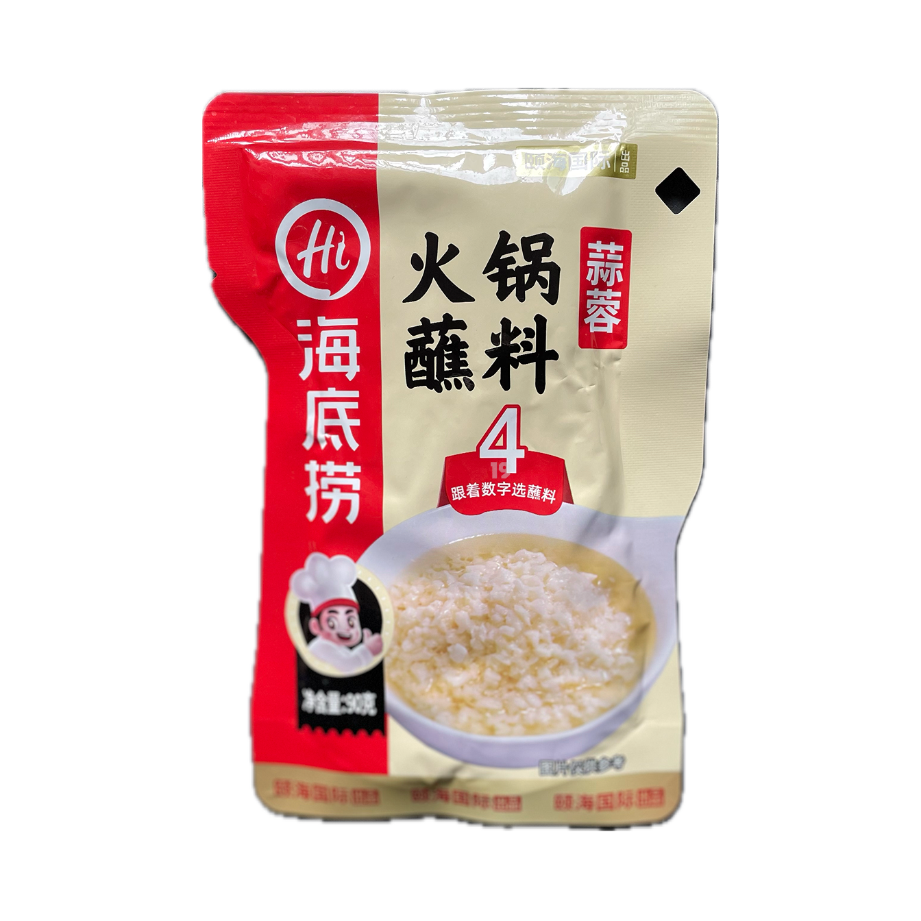 海底捞火锅蘸料 - 蒜蓉味（袋装）90g