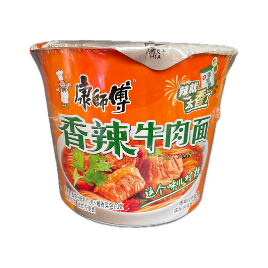 康师傅经典桶面-香辣牛肉（桶装）