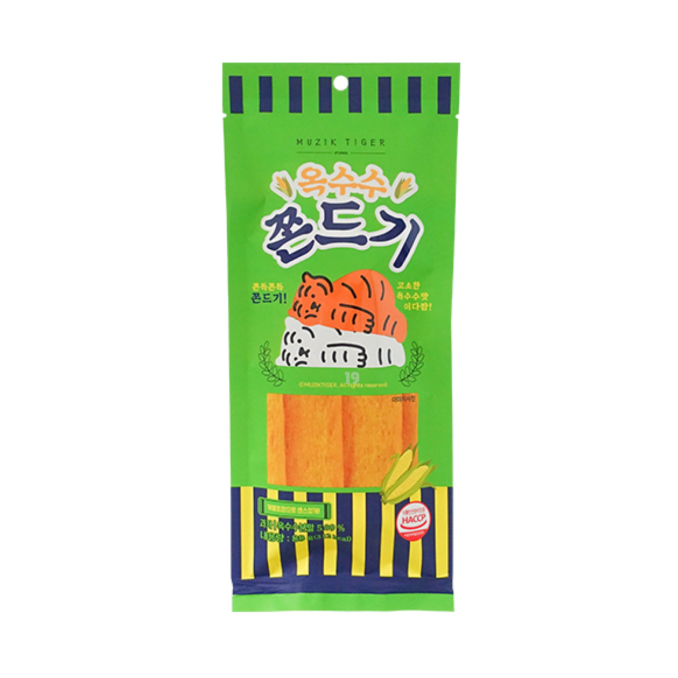 Hyosung咀嚼零食（玉米味）88G Hyosung Chewing Snack(Corn) 88G 효성 무직타이거 옥수수쫀드기 88G