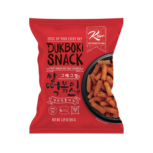 K-Town 炒年糕零食（辣炒年糕味）K-Town Tteokbokki(Spicy Rice Cake Flavoured) Snack K-TOWN 떡볶이스낵