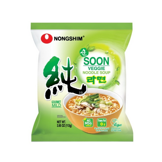 韩国 农心 蔬菜拉面 Nongshim Soon Veggie Ramyun  농심 순라면