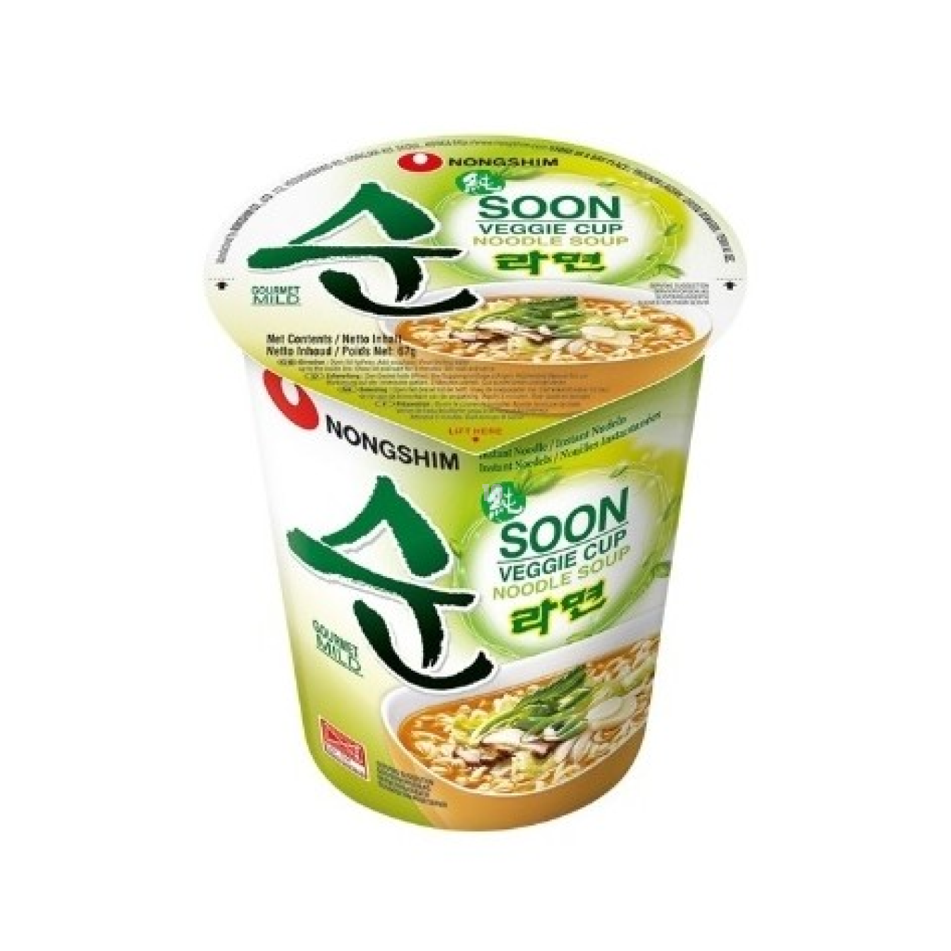 韩国 农心 蔬菜拉面 Nongshim Soon Veggie Ramyun  농심 순라면