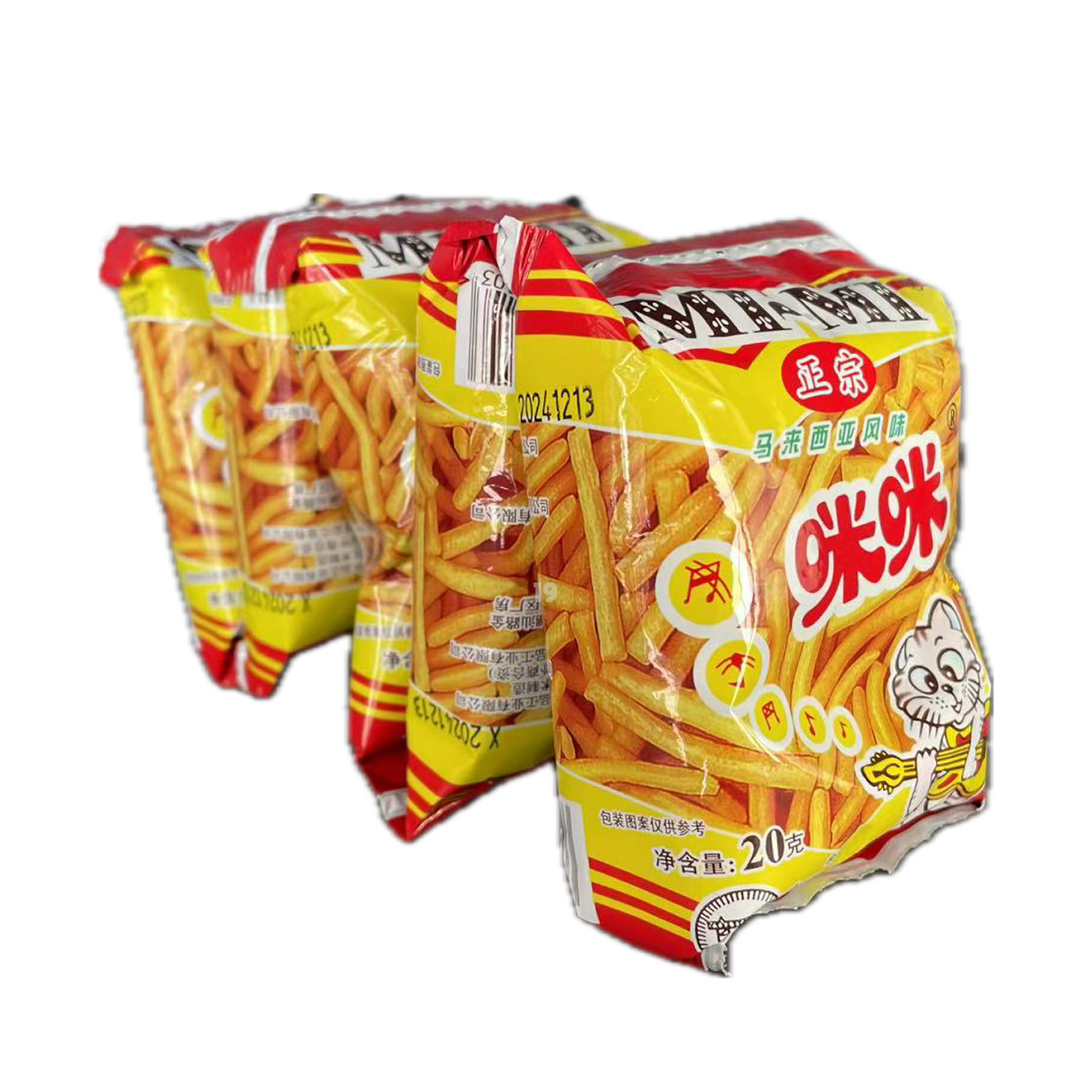 Mimi Prawn Noodles 40x20gMM Prawn Flavoured Snacks