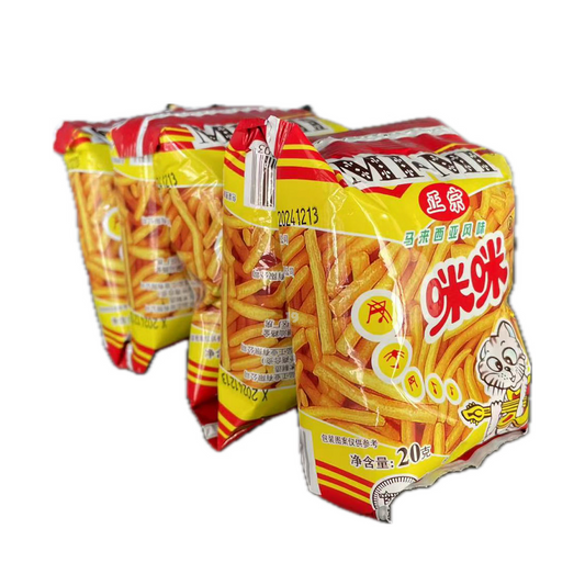 Mimi Prawn Noodles 40x20gMM Prawn Flavoured Snacks