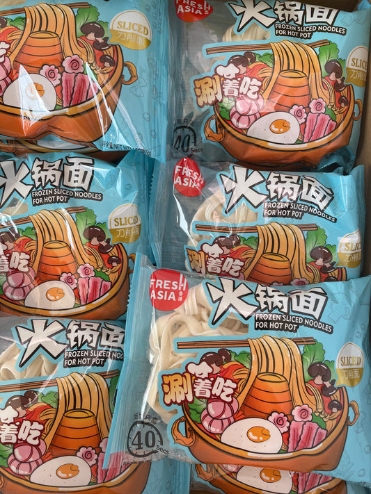 香源火锅面（刀削）100gFRESHASIA Frozen Sliced Noodles for Hot Pot 100g